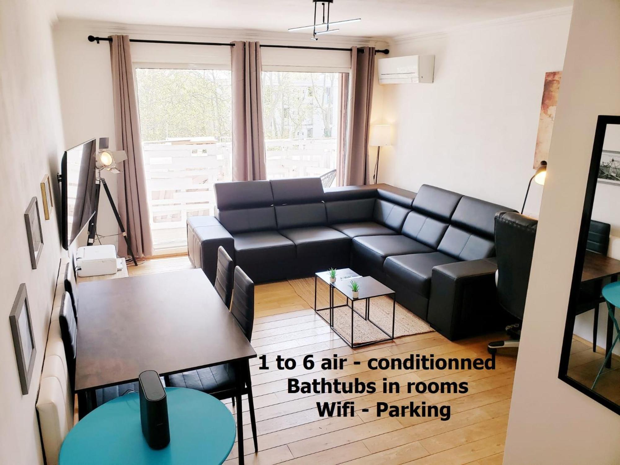 Suite From 1 To 6 - Bathtubs In Rooms - Air Conditioned Residential Appartement - Self-Arrival - Wifi - Netflix Disney - Kitchen - Laundry - Parking Awinion Zewnętrze zdjęcie